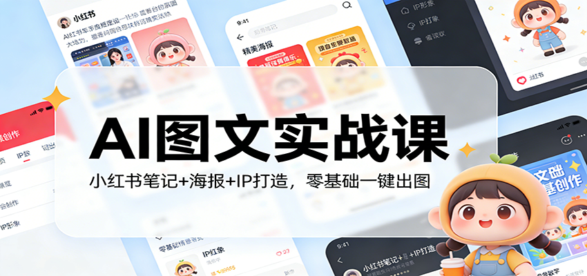AI图文实战课：小红书笔记+海报+IP打造，零基础一键出图-智云网