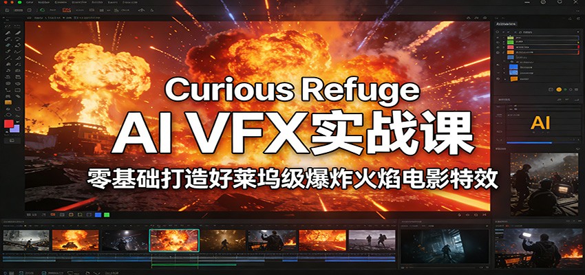 Curious Refuge AI VFX实战课，零基础打造好莱坞级爆炸火焰电影特效-智云网