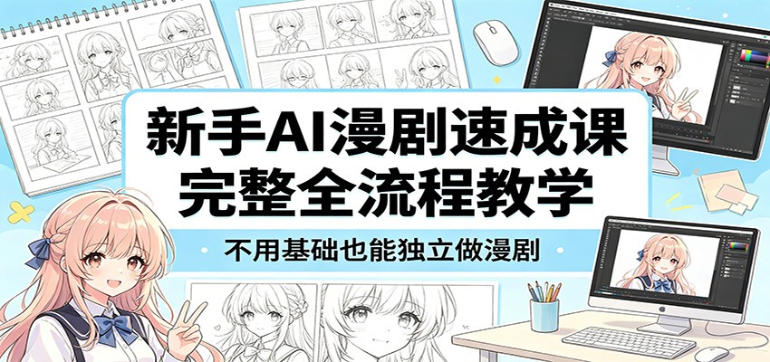 新手AI漫剧速成课:完整全流程教学,不用基础也能独立做漫剧-智云网