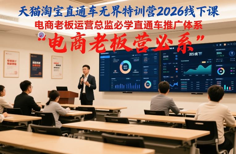 天猫淘宝直通车无界特训营2026线下课,电商老板运营总监必学直通车推广体系-智云网