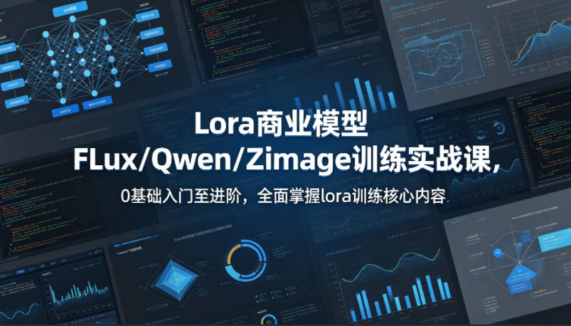系统性学习Lora商业模型FLux/Qwen/Zimage训练实战课,0基础入门至进阶,全面掌握lora训练核心内容-智云网