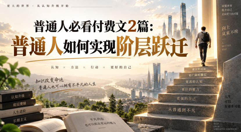 普通人必看付费文2篇:普通人如何实现阶层跃迁-智云网