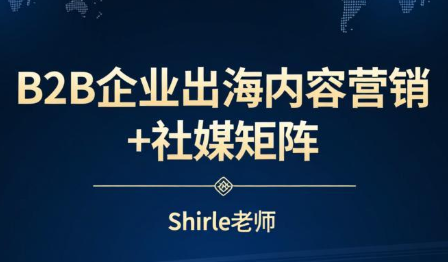 shirle老师·B2B企业出海内容营销+社媒矩阵-智云网