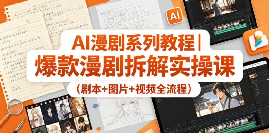 AI漫剧系列教程|爆款漫剧拆解实操课(剧本+图片+视频全流程)-智云网