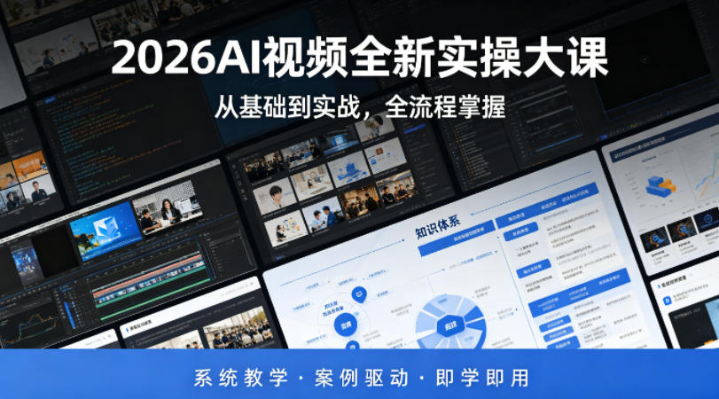 2026AI视频全新实操大课,从基础到实战,全流程掌握,系统教学·案例驱动·即学即用-智云网