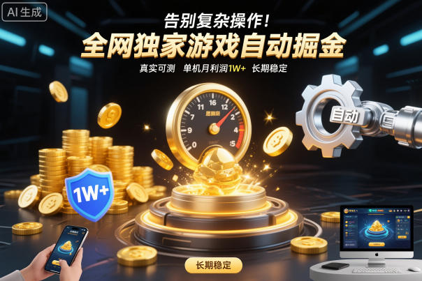 告别复杂操作！全网独家游戏自动掘金，真实可测，单机月利润1W+，长期稳定【揭秘】-智云网