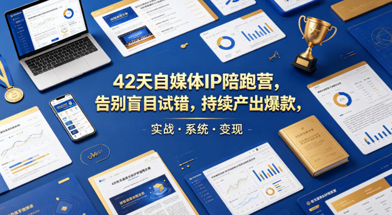 42天自媒体IP陪跑营,告别盲目试错,持续产出爆款,实战·系统·变现(更新2026) 42天自媒体IP陪跑营,告别盲目试错,持续产出爆款,实战·系统·变现(更新2026)