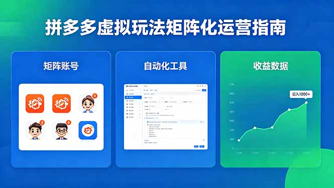 闭眼可复制的拼多多虚拟玩法,矩阵化运营,长期稳定日入 1000+-智云网