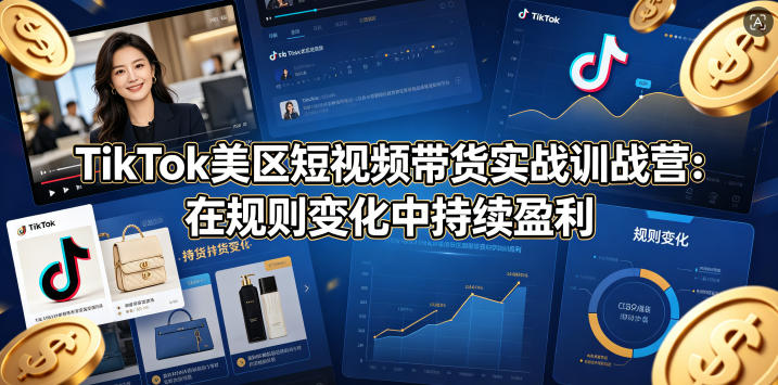 TikTok美区短视频带货实战训战营:在规则变化中持续盈利 TikTok美区短视频带货实战训战营:在规则变化中持续盈利