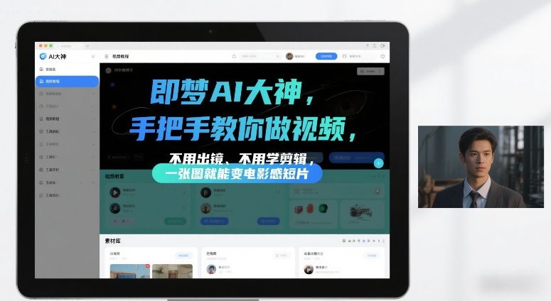 即梦AI大神手把手教你做视频,不用出镜、不用学剪辑,一张图就能变电影感短片-智云网
