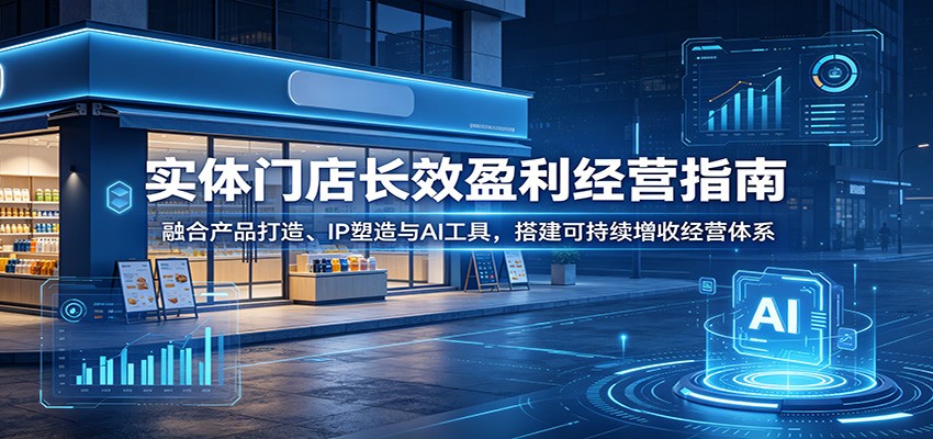 实体门店长效盈利经营指南：融合产品打造、IP塑造与AI工具，搭建可持续增收经营体系-智云网