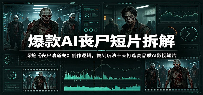 爆款AI丧尸短片拆解:深挖《丧尸清道夫》创作逻辑,复刻玩法快速打造高品质AI影视短片 爆款AI丧尸短片拆解:深挖《丧尸清道夫》创作逻辑,复刻玩法快速打造高品质AI影视短片