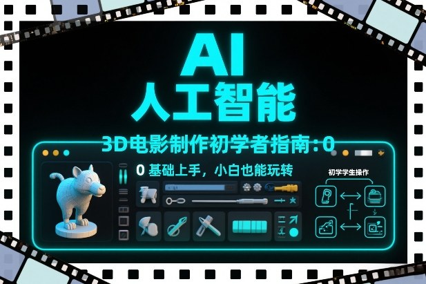 AI人工智能3D电影制作初学者指南:0基础上手,小白也能玩转-智云网