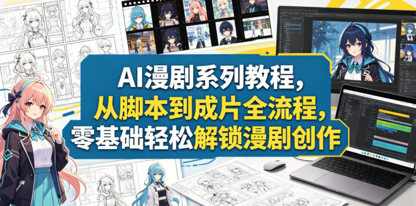 AI漫剧系列教程,从脚本到成片全流程,零基础轻松解锁漫剧创作-智云网