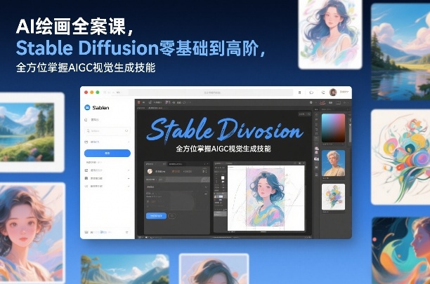 AI绘画全案课,Stable Diffusion零基础到高阶,全方位掌握AIGC视觉生成技能-智云网
