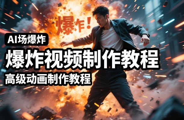 AI场景爆炸视频制作教程,利用人物实拍视频制作出高级的动画特效-智云网