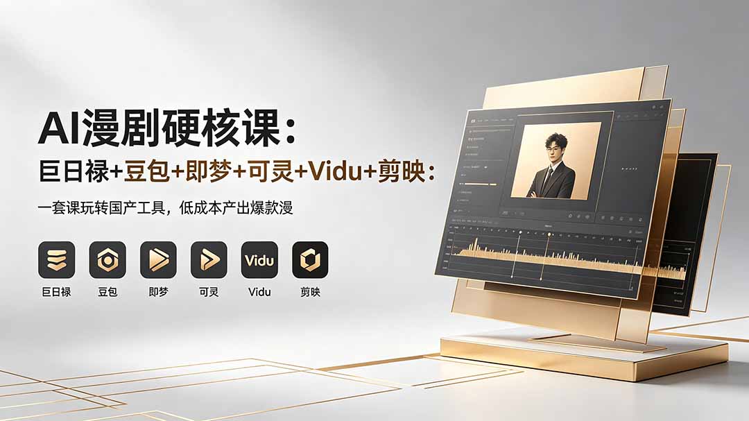 AI漫剧硬核课：巨日禄+豆包+即梦+可灵+Vidu+剪映：一套课玩转国产工具，低成本产出爆款漫剧-智云网