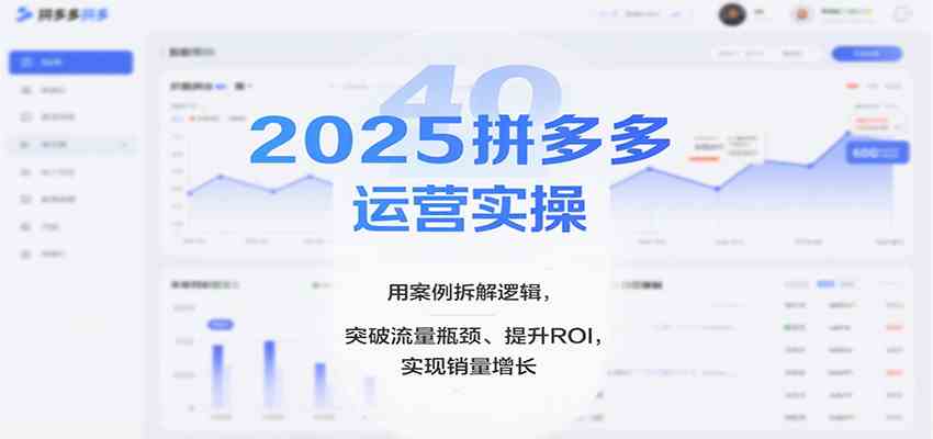 2025拼多多运营实操,用案例拆解逻辑,突破流量瓶颈、提升ROI,实现销量增长(更新)-智云网