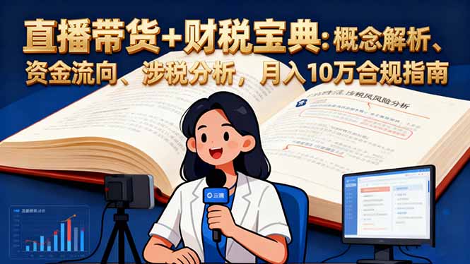直播带货+财税宝典：概念解析、资金流向、涉税分析，月入10万合规指南-智云网