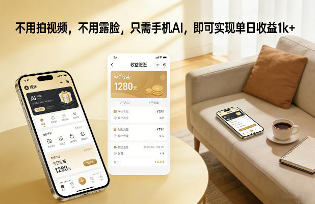 不用拍视频,不用露脸,只需手机AI,即可实现单日收益1k+【揭秘】-智云网