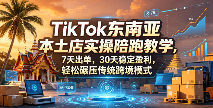 TikTok东南亚本土店实操陪跑教学,7天出单,30天稳定盈利,轻松碾压传统跨境模式(更新0516)-智云网
