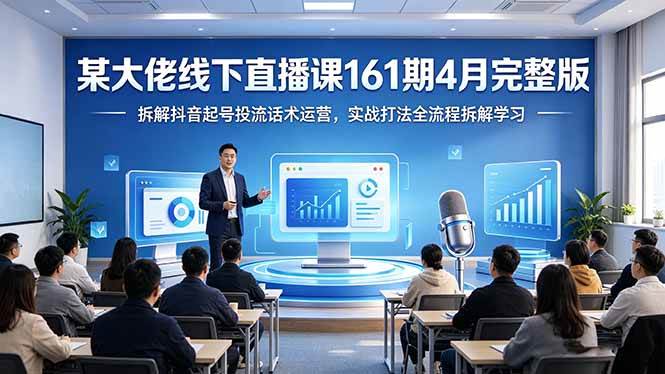 (18209期)某大佬线下直播课161期4月完整版,拆解抖音起号投流话术运营,实战打法全流程拆解学习-智云网