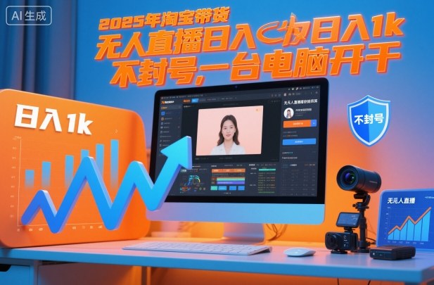 2025年淘宝带货,无人直播日入1k,不封号,一台电脑开干-智云网