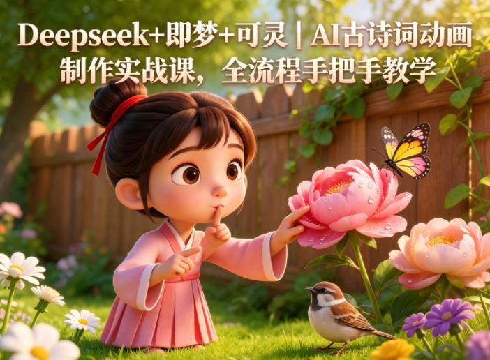 Deepseek+即梦+可灵｜AI古诗词动画制作实战课，全流程手把手教学-智云网