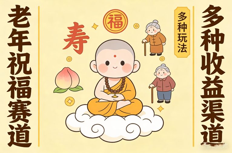 老年祝福赛道,漫画+小佛陀,多种玩法+多种收益渠道【附详细教程】-智云网