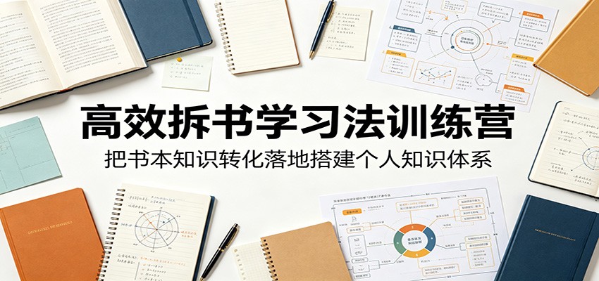 高效拆书学习法训练营，把书本知识转化落地搭建个人知识体系-智云网