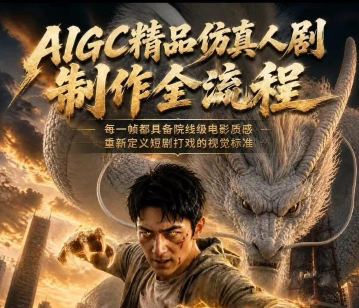 AIGC精品仿真人剧豢龙人全流程制作解析2026,国风仿真人创作+打斗剧情+人设编排,一站式AI短剧入门-智云网