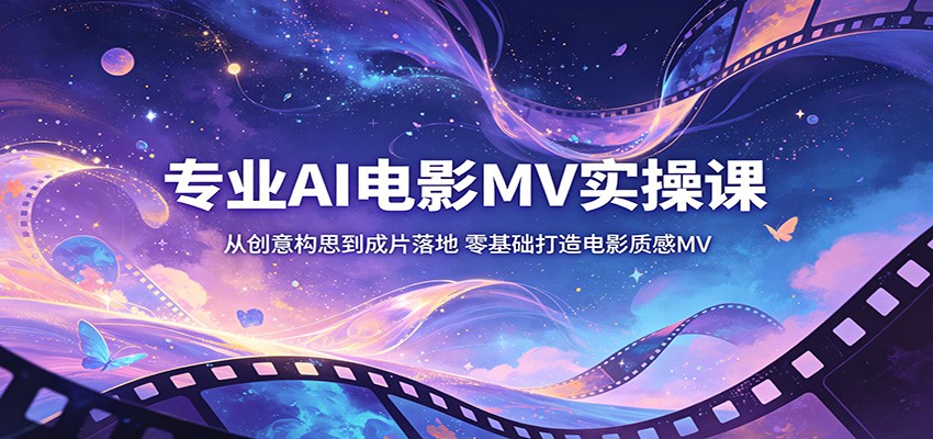 专业AI电影MV实操课:从创意构思到成片落地,零基础打造电影质感MV-智云网
