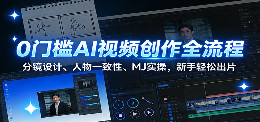 0门槛AI视频创作全流程:分镜设计、人物一致性、MJ实操,新手轻松出片-智云网