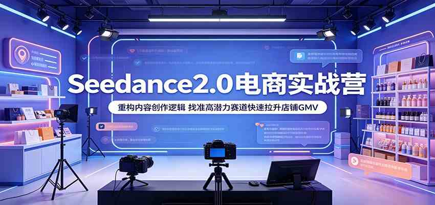 Seedance2.0电商实战营:重构内容创作逻辑,找准高潜力赛道快速拉升店铺GMV-智云网
