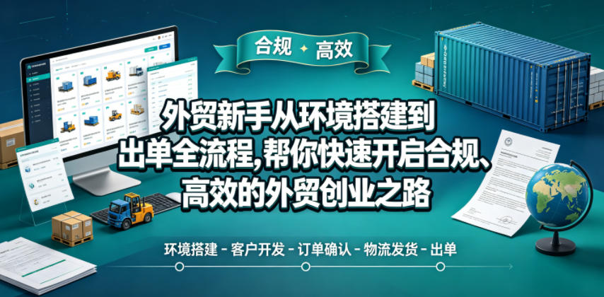 外贸新手从环境搭建到出单全流程,帮你快速开启合规、高效的外贸创业之路-智云网