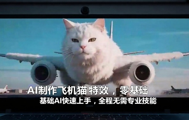 AI制作飞机猫特效,零基础AI快速上手,全程无需专业技能-智云网