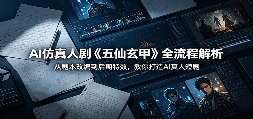 AI仿真人剧《五仙玄甲》全流程解析：从剧本改编到后期特效，教你打造AI真人短剧-智云网