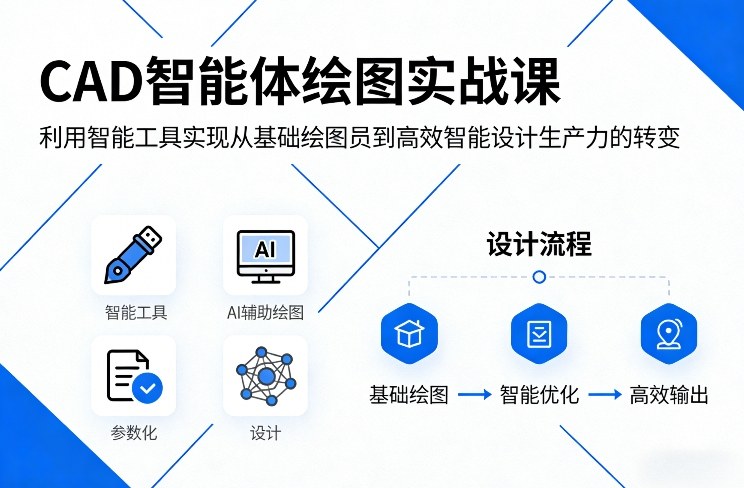 CAD智能体绘图实战课,利用智能工具,实现从基础绘图员到高效智能设计生产力的转变-智云网