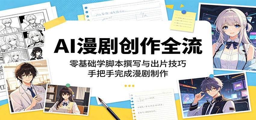 AI漫剧创作全流程:零基础学脚本撰写与出片技巧,手把手完成漫剧制作-智云网