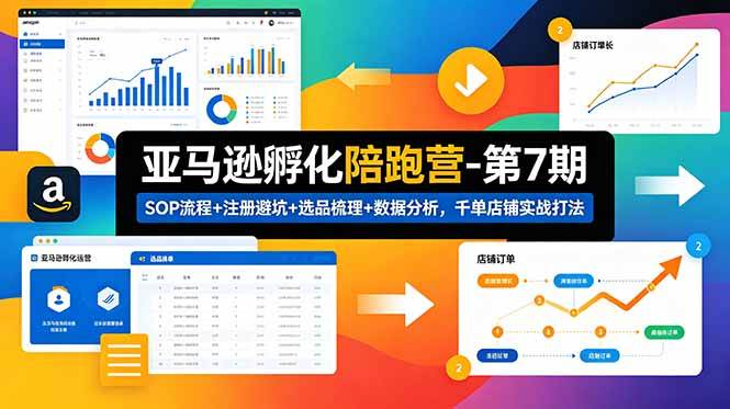 (18752期)亚马逊孵化陪跑营-第7期:SOP流程+注册避坑+选品梳理+数据分析,千单店铺实战打法 (18752期)亚马逊孵化陪跑营-第7期:SOP流程+注册避坑+选品梳理+数据分析,千单店铺实战打法