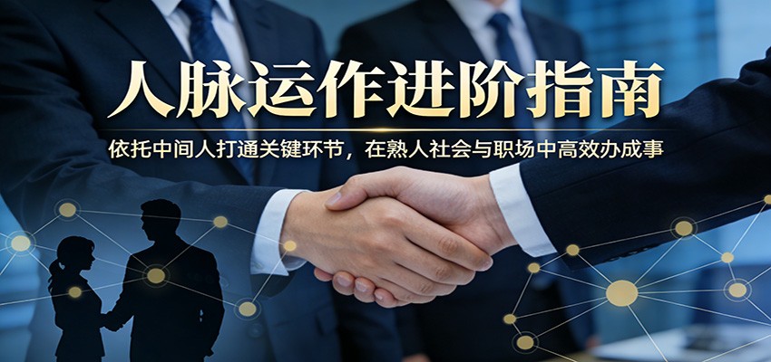 付费文章：人脉运作进阶指南，依托中间人打通关键环节，在熟人社会与职场中高效办成事-智云网