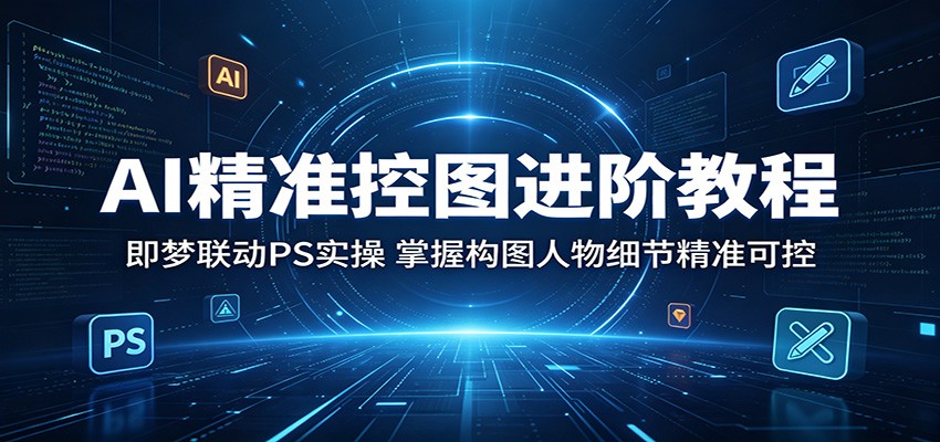 AI精准控图进阶教程:即梦联动PS实操,掌握构图人物细节精准可控-智云网
