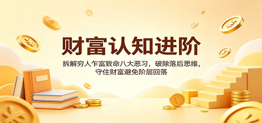 财富认知进阶:拆解穷人乍富致命八大恶习,破除落后思维,守住财富避免阶层回落-智云网