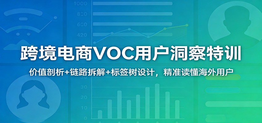跨境电商VOC用户洞察特训：价值剖析+链路拆解+标签树设计，精准读懂海外用户-智云网