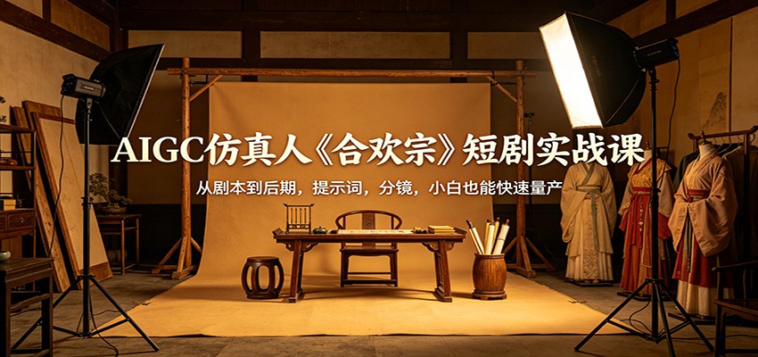 AIGC仿真人《合欢宗》短剧实战课:从剧本到后期,提示词,分镜,小白也能快速量产-智云网