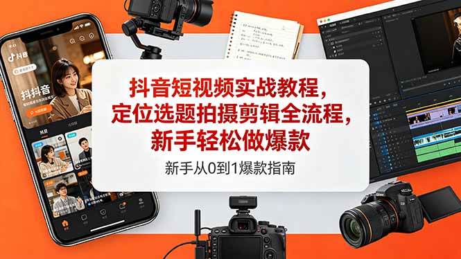 (18524期)抖音短视频实战教程,定位选题拍摄剪辑全流程,新手轻松做爆款-智云网