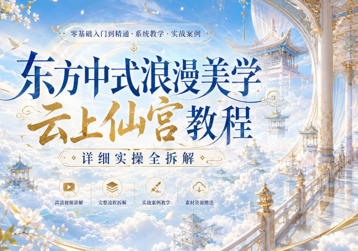 东方中式浪漫美学云上仙宫教程，详细实操全拆解-智云网