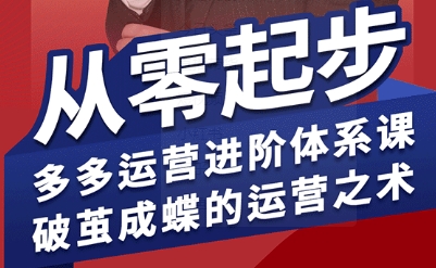 拼多多运营进阶系统课,从零起步,多多运营进阶体系课,破茧成蝶的运营之术(更新26年4月)-智云网