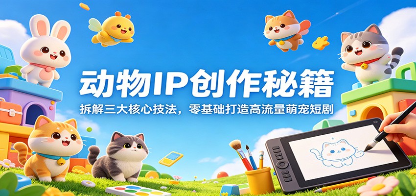 动物IP创作秘籍：拆解三大核心技法，零基础打造高流量萌宠短剧-智云网