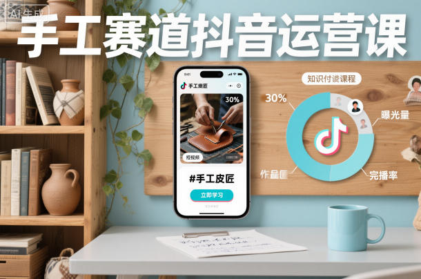 手工赛道抖音运营课,手工赛道流量运营-智云网
